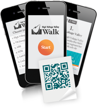 Tre mobiler HVV Walk QR-kod